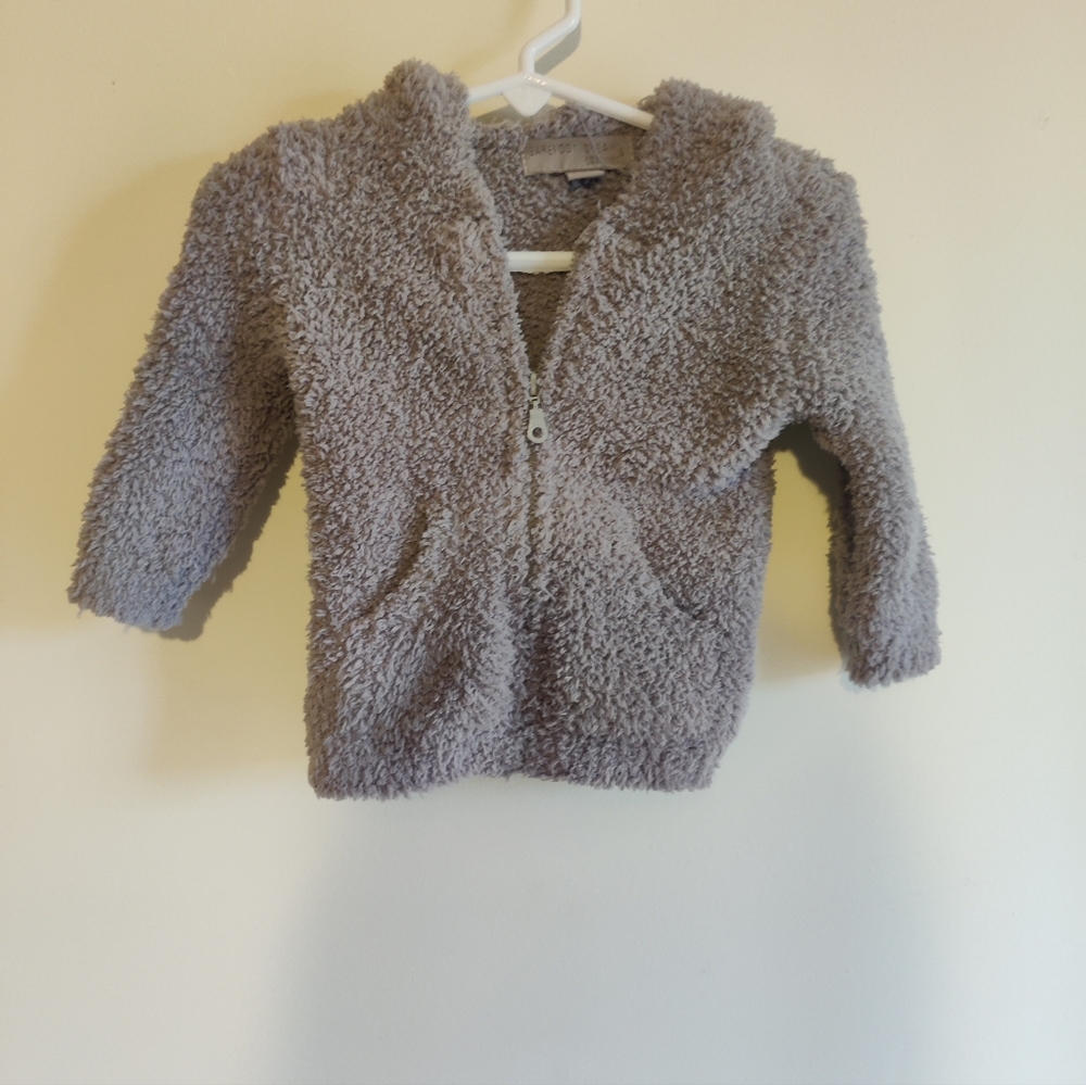 Euc Like New Barefoot Dreams Cozy chic Infant Grey Sweater - Picture 3 of 10